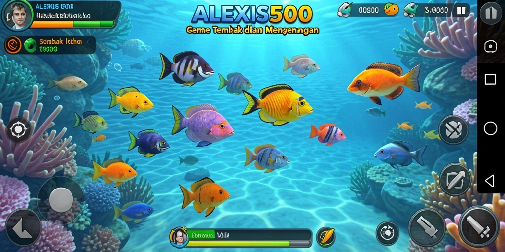 Screenshot gameplay menampilkan aksi seru menembak ikan.