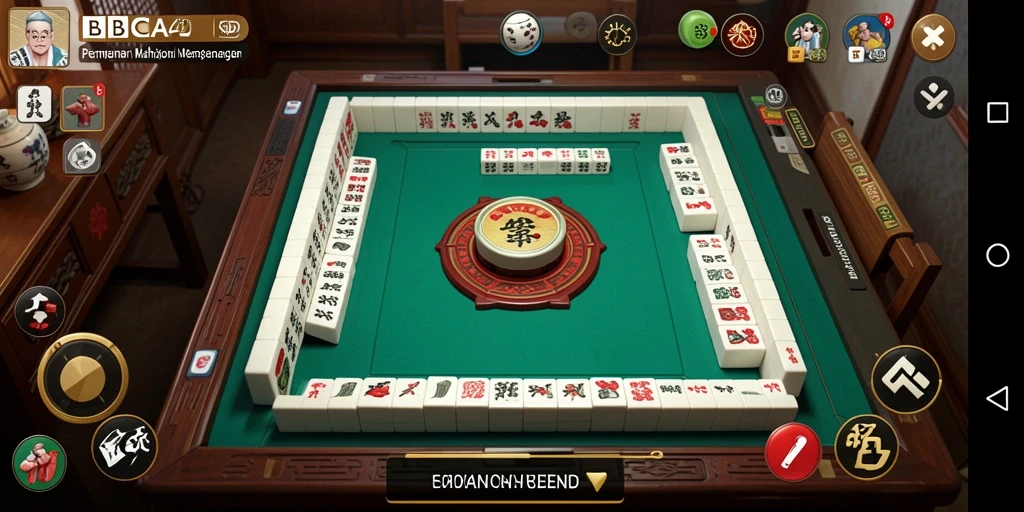 Gameplay Mahjong yang menarik di BBCA4D dengan ubin warna-warni.