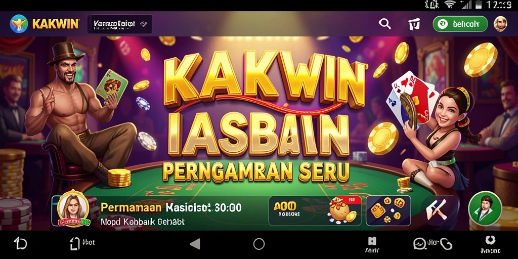 Tampilan utama KAKWIN dengan gameplay Kasino yang menarik.