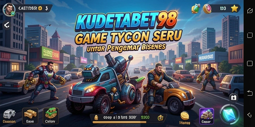 Tampilan gameplay seru KUDETABET98 yang menunjukkan pengelolaan bisnis.