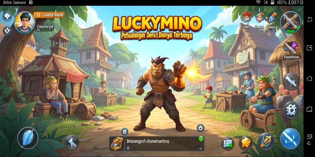 Gameplay menarik dalam dunia terbuka LUCKYMINO.