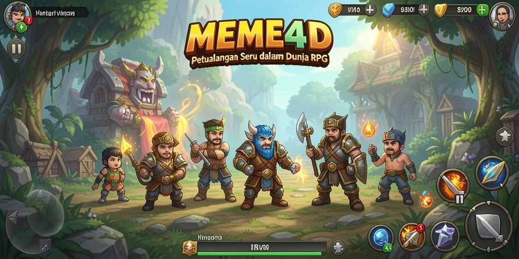 Tampilan permainan RPG MEME4D yang memikat dan penuh petualangan.