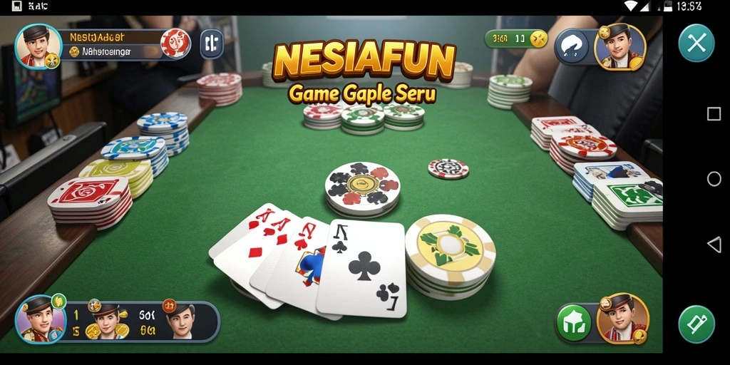 Tampilan permainan Gaple yang seru dan interaktif di NESIAFUN.