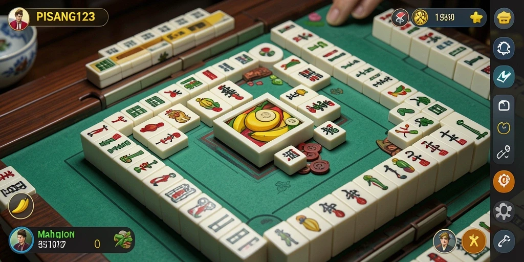 Screenshot utama PISANG123 menampilkan gameplay Mahjong yang seru dan interaktif.
