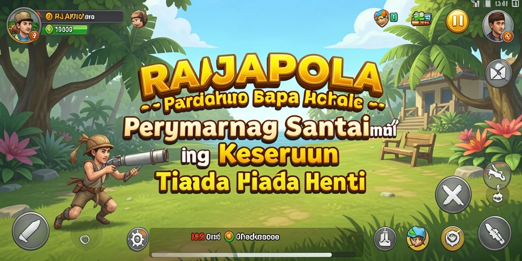 Tampilan gameplay RAJAPOLA yang menyenangkan dan santai.