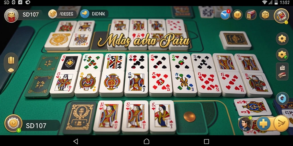 Screenshot gameplay SD107 yang menampilkan keseruan permainan Domino.