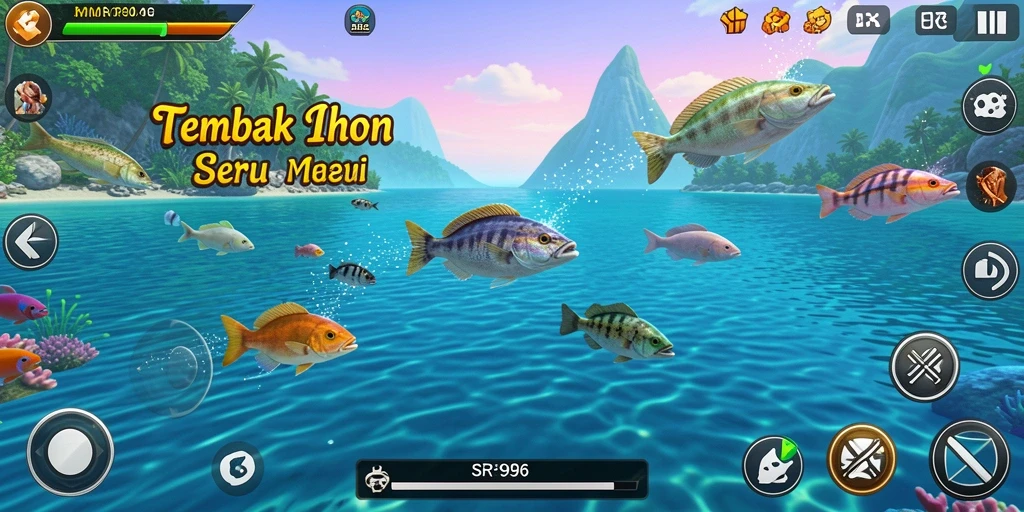 Screenshot gameplay Tembak Ikan yang seru dan dinamis.