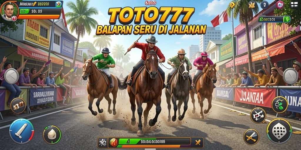 Tampilan gameplay balapan yang menegangkan di TOTO777.