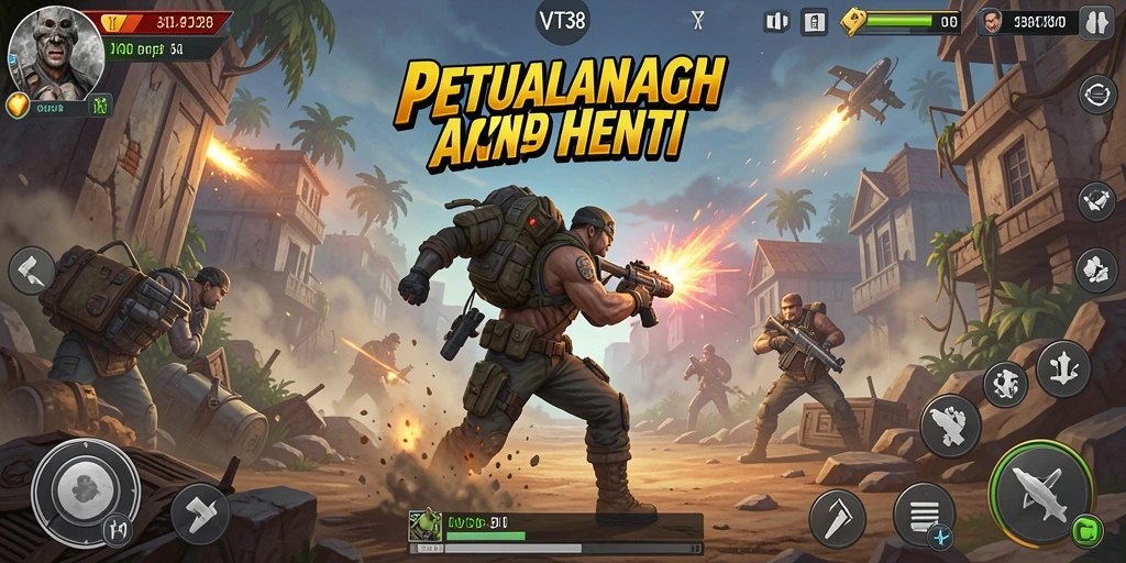 Tampilan gameplay VT38 dengan aksi seru dan dinamis.
